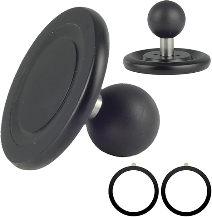 Magnetic Phone Holder Base with B Size 1 inch Ball for Magsafe iPhone 17/16/15/14/13/12 Compatible with RAM mounts B Size Double Socket Arm Magnetic Ball Phone Holder for Car