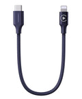 CarPlay Activator Cable for Motorcycle, CarPlay Headset Bypass Adapter for Motorcycle, Enable Mirroring on Harley/Indian/Goldwing Without Headset, USB-C to 8pin Support Charging, 50cm/Black