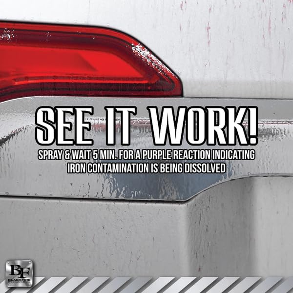 Blackfire Iron Remover | High-Strength Contaminant Cleaner for Paint and Wheels | Dissolves Iron Particles and Brake Dust Without Scratching | Safe and Easy to Use | BF-185-128 | 128oz