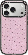 CASETiFY Impact iPhone 17 Pro Case [Slim/Compatible with Magsafe / 8.2 ft. 4X Military Grade Drop Protection] - Vintage Geometric Abstract Pink - Clear Black