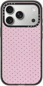 CASETiFY Impact iPhone 17 Pro Case [Slim/Compatible with Magsafe / 8.2 ft. 4X Military Grade Drop Protection] - Vintage Geometric Abstract Pink - Clear Black