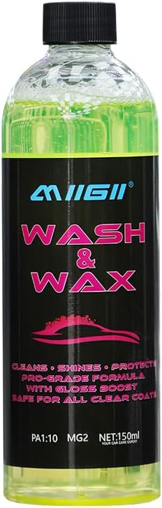 MIIGII Car Wash Soap with Paint Protection Coating - pH Balanced Car Shampoo - Rich Suds & Deep Cleaning - All Vehicles - 150ml (5oz)