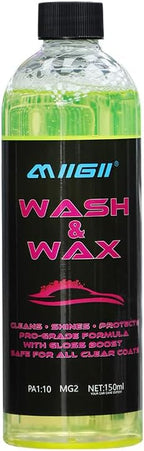 MIIGII Car Wash Soap with Paint Protection Coating - pH Balanced Car Shampoo - Rich Suds & Deep Cleaning - All Vehicles - 150ml (5oz)