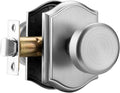 Interior Pismo Doorknobs for Hall, Brushed Nickel Door Knobs with Camelot Trim, Heavy Duty Door Handle