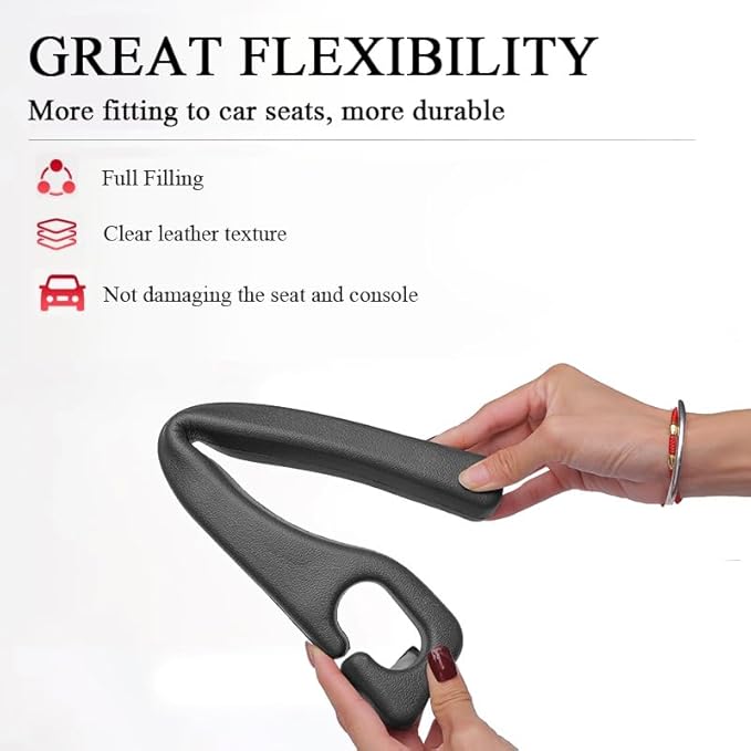 Car Seat Gap Filler Organizer Compatible with Mazda 3 Accessories Seat Gap Plug Blocker with Storage Slot Non-Slip Car Cup Holder Coaster Black