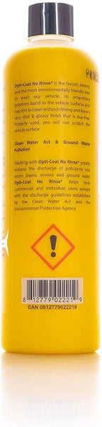 OPTI-COAT - No Rinse Ceramic Rinseless Car Wash - Premium Version of ONR, Enhanced with SiO2 & UV Inhibitors, Safe for Coated & Uncoated Vehicles, Paint, Glass & Interior (16oz)