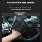 1 Pair Wool Car Wash Gloves Scrubbing Waxing Gloves Cleaning Polishing Automotive Products Plush