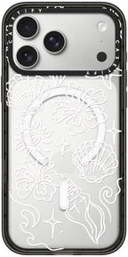 CASETiFY Impact iPhone 17 Pro Max Case [Slim/Compatible with Magsafe / 8.2 ft. 4X Military Grade Drop Protection] - Sea Shore - Clear Black