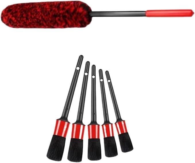 Multifunctional Tire Wheel Detailing Brush Set - Easy Car Wash Tools for Rims and Tires(Large Brush Set)