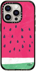 CASETiFY Impact Case for iPhone 15 Pro [8.2ft 4X Military Grade Drop Protection/Compatible with Magsafe] - Watermelon - Clear Black
