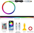 for Car LED Ambient Lighting Kit Smart RGB Bulb Interior Decor Cars Neon Accent Lights with Wireless APP Control 210 Dynamic Modes,4 Music Modes,16 Million Colors 43.3 Inch USB LEDs Strip Accessories