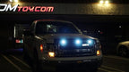 iJDMTOY 3pc Set Custom Retrofit 8000K Ice Blue Front Grille Mesh Mount LED Lighting Kit Compatible With Trucks SUVs