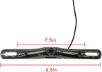 Universal License Plate Frame Backup Camera, 170° Wide Angle HD Rear View Camera with Night Vision, IP67 Waterproof Metal Car Reverse Camera for Cars, SUVs, Trucks, Compatible with CVBS/AHD