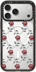 CASETiFY Impact iPhone 17 Pro Max Case [Slim/Compatible with Magsafe / 8.2 ft. 4X Military Grade Drop Protection] - Metallic Rose - Clear Black