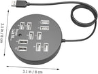 Kisangel USB USB Hub Expander Multi-Port Splitter for Laptop High-Speed Data Transfer Compatible with Flash Drives Keyboards Mice External Hard Drives