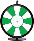 Dual and Triple Color Tabletop Dry Erase Prize Wheel – 24 Inch Desktop Spinning Wheel, Durable Wood, Balanced for Fair Odds, Trade Show Booth Raffle, Fundraiser, Baby Shower (Green, 24")