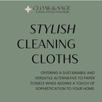 Microfiber Cleaning Cloths 13x13 – Lint-Free, Streak-Free Reusable Towels for Kitchen, Glass, Bathroom & Car | Cloak & Sage