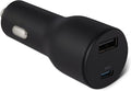 Amazon Basics Fast-Charging Car Charger, Dual-Port, 1 USB-C + 1 USB-A, 48W, Black