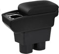 AULPHIKE Compatible with Nissan Versa Armrest 2007-2011 Center Console Organizer Armrests Double Layer Storage Space with Cup Holder