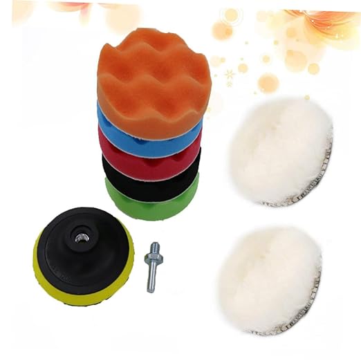 Ciieeo 9pcs Auto Detailing Kit Car Buffer Kit Polishing Pads Bars Auto Detailing Set for Car Waxing