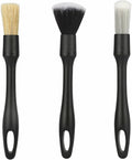 3 in 1 Car Detail Brush Set Wheel Tire Rim Spoke Grill Engine Bay Cleaning Tool for Cleaning Wheels, Interior, Exterior, Leather Accessory