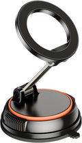 Upewefi 2026 Upgraded Car Phone Holder for Mag Safe, 3500gf Strongest Magnetic, 360° Adjustable Car Phone Holder, Phone Holders for Your Car, Car Mount for iPhone 17 16 15 14 13 12 (1pcs-BlackOrange)