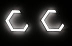 iJDMTOY 7000K Xenon White 90mm Hexagon Shape LED Angel Eyes Halo Ring Lighting Kit Compatible with Light Retrofit DIY