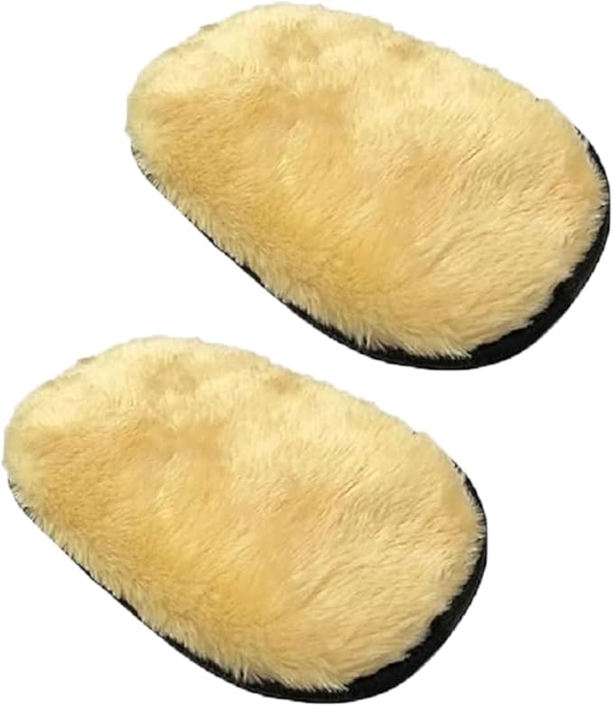 Wool Car Wash Mitt, Lint Free Scrubber High Density Car Wash Wool Glove Microfiber Wool Soft Automotive for Cleaning Car Wash Glove Auto Accessories Bear Claw Scratch Polishing Waxing Mitt (2 Pcs)