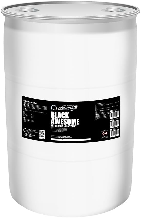 Nanoskin BLACK AWESOME Silicone-Free VRT Dressing Protectant 30 Gallons – Adjustable Like-New Finish to Vinyl, Rubber, Tire, Trim, Plastic, Interior & More | Safe for Cars, Trucks, Motorcycles, RVs