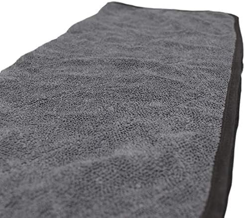 The Rag Company - Double Twistress (2-Pack) Professional Korean 70/30 Blend, Twist Loop Microfiber Drying Towels Car Detailing, Lint-Free, Streak-Free, Multipurpose Use, 850gsm, 20in x 24in, Grey