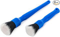 Detail Factory - Synthetic Detailing Brush Set - Ultra-Soft Interior Car Cleaning Brushes for, Screens, Emblems, & Tight Spaces - Blue