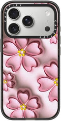 CASETiFY Impact iPhone 17 Pro Case [Slim/Compatible with Magsafe / 8.2 ft. 4X Military Grade Drop Protection] - Sakura - Clear Black