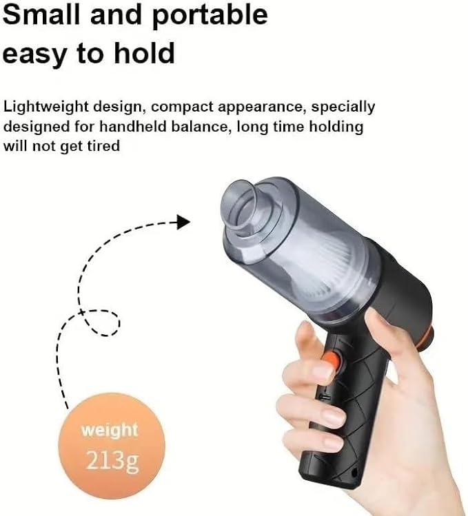 Handheld Car Vacuum Cleaner with Strong Suction Power, Portable Mini