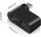 4 in 1 USB 2.0 Hub Docking Station 1 Usb2.0 480Mbps Rotatable Splitter Card Fast Reader for Laptop Notebook USB 2.0 Splitter Motherboard for Laptop Hub for Pc