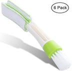 Mini Duster for Car Air Vent, SENHAI Set of 6 Automotive Air Conditioner Cleaner and Brush, Dust Collector Cleaning Cloth Tool for Keyboard Window Leaves Blinds Shutter