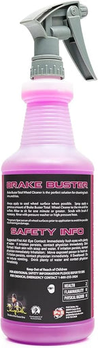 P & S PROFESSIONAL DETAIL PRODUCTS - Brake Buster Wheel and Tire Cleaner - Non-Acid Formula Safe For All Wheel Types, Removes Brake Dust, Oil, Dirt, Light Corrosion - 1 Quart