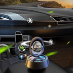 Luxury Solar Aromatherapy Car Air Freshener | Stylish Dashboard Rotating Perfume Diffuser | Plastic Solar-Powered Autorotation Decoration for Car Interior | Eco-Friendly Fragrance Diffuser