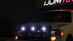 iJDMTOY 3pc Set Custom Retrofit Xenon White Front Grille Mesh Mount LED Lighting Kit Compatible With Trucks SUVs