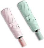 BAODINI Small UV Protection Travel Umbrella Compact for Rain and Sun UPF 50+ Windproof Portable 42 inch Umbrella for Women and Men