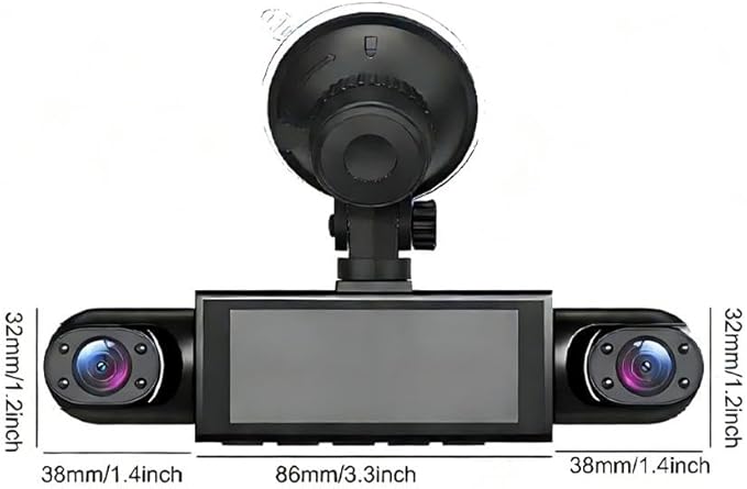 Wireless Dash Cam Front and Rear Camera System,360° 4 Channel Dash Cam 1080p Full View Car Dashcam System,Night Vision,Loop Recording,Parking Monitor,for Taxi,Fleet,Family Vehicles
