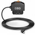 OBD2 Power Cable for Dash Camera, Micro OBD Adapter with 24-Hour Parking Mode, Acc Mode, Low Voltage Protection, 11.48FT Cable for Dash Cams, GPS, DVR, and More, 12V-36V to 5V/3A
