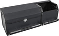 Car Trunk Organizer, Leather Trunk Organizer for SUV with Lid and Sturdy Handle Collapsible Adjustable Storage (Black, 33 x 11.4 x 12.2in)