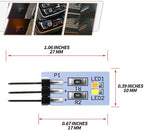 NJSBYL 2PCS LED Ambient Lighting Circuit Board Replacement for B-MW 2 3 4 5 7 M2 M3 M4 X5 X6 X7 Pre-LCI LCI Courtesy Rear Pillar Front Seatback Atmosphere Module Orange-White