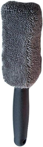 Car Brush Wheel, 27 * 5 * 3 Microfiber Wheel Tire Rim Brush Portable Car Washing Cleaner for Car Wash Accessories (Grey)