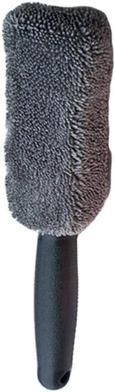 Car Brush Wheel, 27 * 5 * 3 Microfiber Wheel Tire Rim Brush Portable Car Washing Cleaner for Car Wash Accessories (Grey)