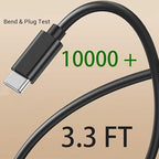 2 Pack 3.3Ft iPhone 15/16/17 CarPlay USB C Cable [MFi Certified] - USB-A to USB-C Car Charger Cord for iPhone 17 Air 16 16E 15 Pro Max Plus, iPad USB C Charging Wire for iPad/IPad Pro (Black)