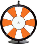 Dual and Triple Color Tabletop Dry Erase Prize Wheel – 24 Inch Desktop Spinning Wheel, Durable Wood, Balanced for Fair Odds, Trade Show Booth Raffle, Fundraiser, Baby Shower (Orange, 24")