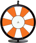 Dual and Triple Color Tabletop Dry Erase Prize Wheel – 24 Inch Desktop Spinning Wheel, Durable Wood, Balanced for Fair Odds, Trade Show Booth Raffle, Fundraiser, Baby Shower (Orange, 24")