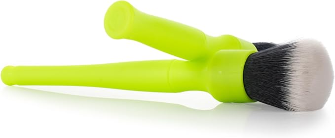 Detail Factory - Synthetic Detailing Brush Set - Ultra-Soft Interior Car Cleaning Brushes for, Screens, Emblems, & Tight Spaces - Lime Green