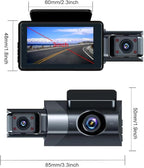 Dash Cam Front and Rear, 1080P Dual Dash Camera, WiFi & App Control, IR Night Vision, 170° Wide Angle, G-Sensor, Parking Mode, 24/7 Loop Recording, 64GB Micro SD Card Included – Black